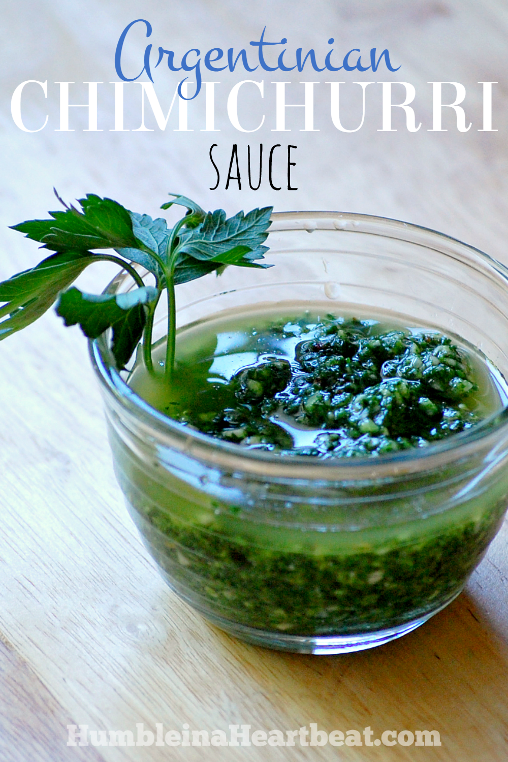 Everyone has their own recipe for Chimichurri sauce, but this one is just like how they make it in Argentina.