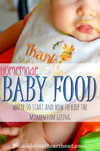 Homemade baby food can be exciting and overwhelming all at once. Here is a great guide to help you start and continue as your child explores more and more foods.