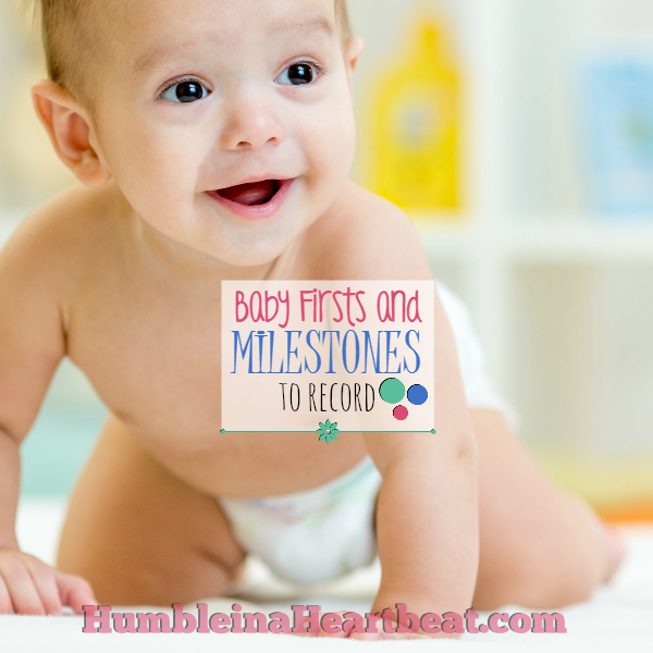Who knew there were so many milestones and firsts in a baby's first year of life? Keep this list handy so you never forget to record a date, take a picture, or write a little something to help you remember the moment.