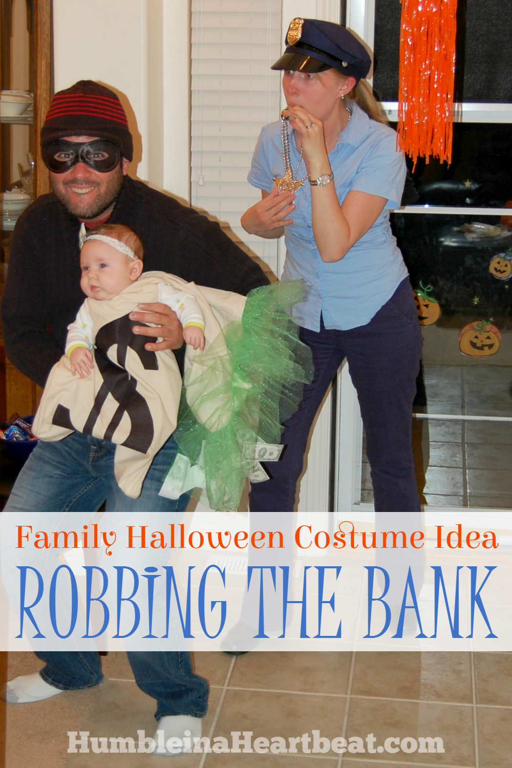 Need a Halloween costume idea for your new little family? If you have a baby younger than about 5 months, this group costume would work well and be lots of fun!