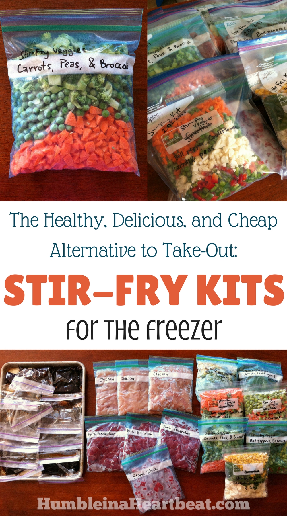 Save time and money by making these freezer stir-fry kits. There's nothing like having a healthy meal just waiting in the freezer on an insanely busy day!