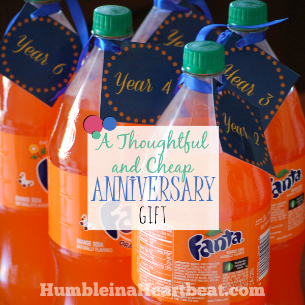 If funds are low around your anniversary, create this really cheap, yet clever, anniversary gift that will be more meaningful than just grabbing a gift at the store!