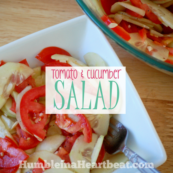 This Tomato & Cucumber Salad is so simple to make and so delicious, you'll be adding it to your weekly meal plan in no time! It is great as a side dish for any BBQ.