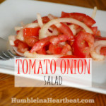 Make this tomato onion salad as a side dish at any barbecue this summer and people will be coming back for more!