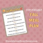 Our Simple Fall Meal Plan {Free Printable}