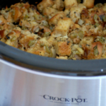 Your holiday meal just got easier with this prep ahead slow cooker stuffing. The perfect Thanksgiving {or Christmas} side dish!