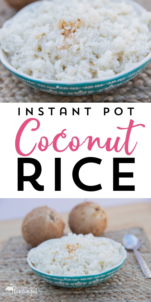 This creamy, savory coconut rice is so quick in your Instant Pot or pressure cooker and tastes crazy good with pretty much anything you pair it with! #rice #instantpot #easysidedish