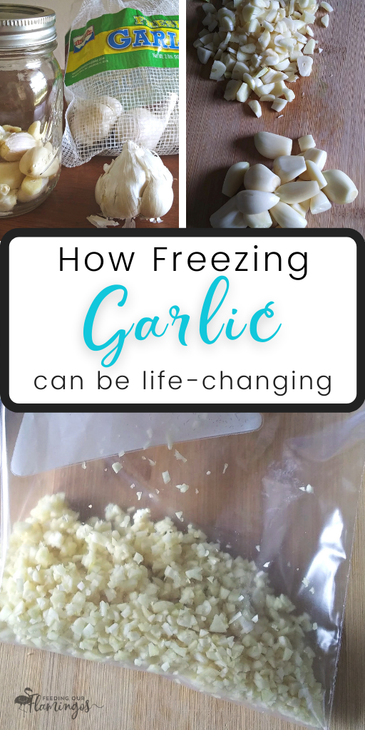 Freezing garlic is a cinch, and it's even easier to use it when you are cooking. It's the best thing to happen in a busy mama's kitchen!