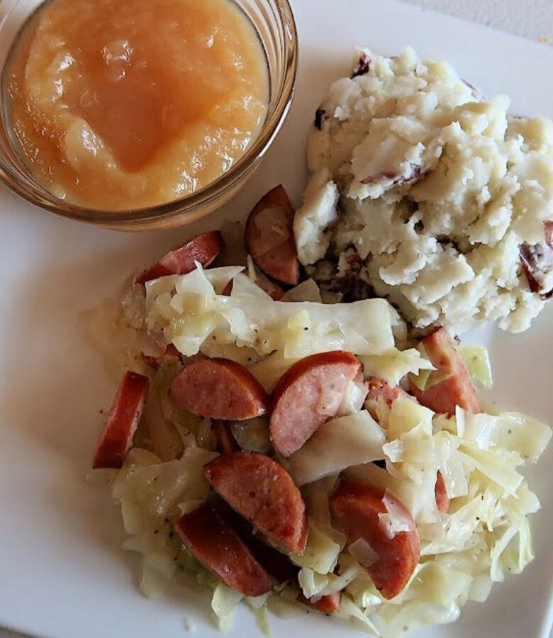 Kielbasa and Cabbage is an Eastern European (Polish) comfort dish. While the ingredients are simple and humble, the flavor is big. It's great for meal prep, picky eaters, and for a weeknight meal!