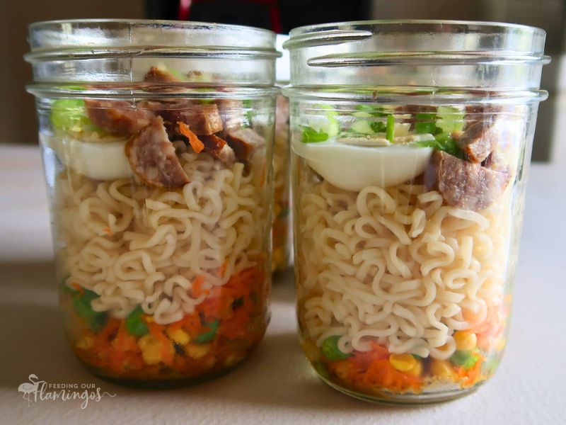 DIY cup ramen is amazing as a make ahead meal prep lunch!