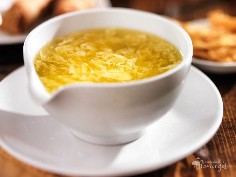 Egg drop soup is easy and warming for a delicious lunch in February.