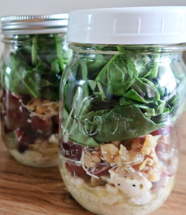 These salad jars taste so good and can be made 3-4 days ahead