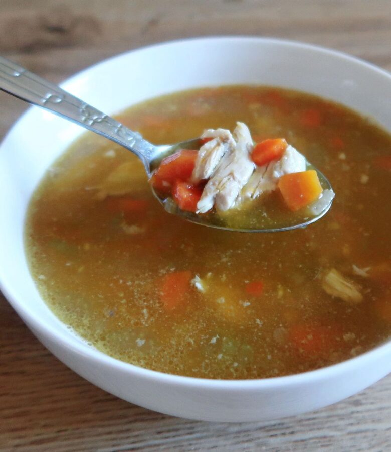 Pumpkin Chicken Soup is not only super easy to make with food you already have on hand but it packs a punch of nutrition for your family for lunch or dinner!